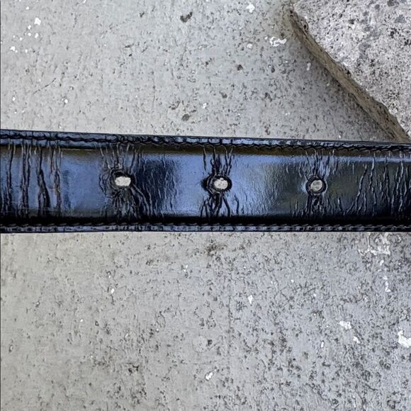 Gucci, vintage black leather skinny belt main image 6